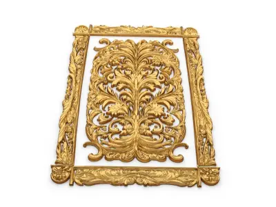 classical door decor 09 3D model