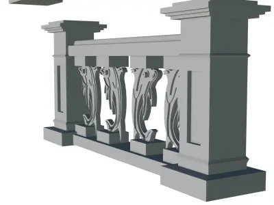 3D Concrete Balustrade 3D print model