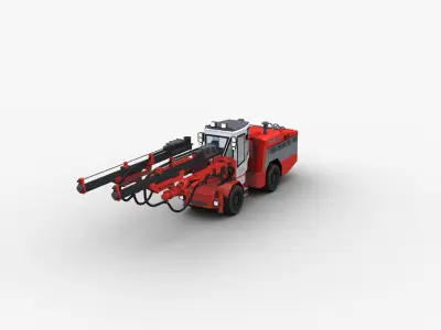 Sandvik Drill Rig Underground Low-poly 3D model