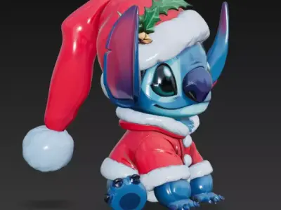 Stitch - Collectable figure 22 Chrismas 3D print model