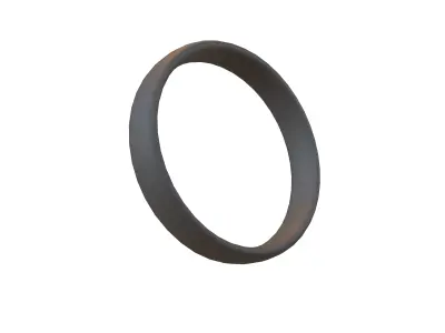 Suzhou Numerals Zero symbol  V1 001 Low-poly 3D model