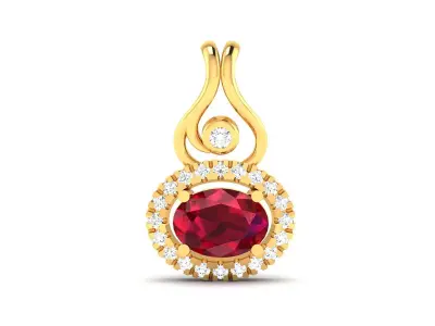 Diamond Pendant 3D print model 9