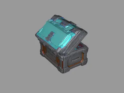 Sci-Fi Crates Pack Game Ready PBR Models FBX OBJ PNG Low-poly 3D model
