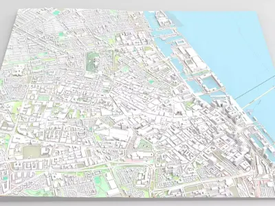 Cityscape Liverpool United Kingdom 3D model