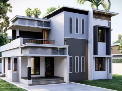 Two storeyed building 3D model 3D model