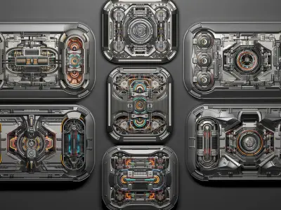 Sci-Fi Kitbash Mega Elements 4 - Full Pack 3D model