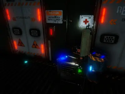 PBR Sci-Fi Game Kit Low-poly 3D model