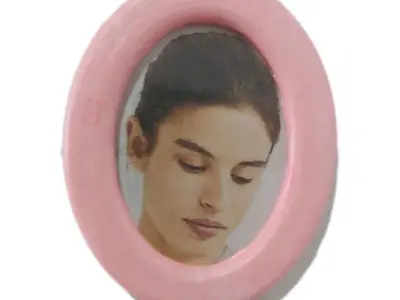 Photo frame oval 30x40 for magnet or folding leg 3D print model