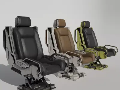 Sci-Fi chair v3 3D model