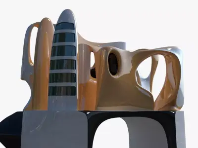 Sci-fi city 3D model purchase