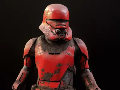 Jet Trooper Rigged and Animated 3D model