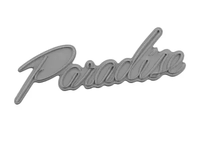 Paradise Neon Sign 3D model