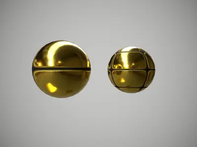 Golden tiled pbr material Texture
