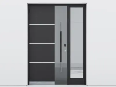 Aluminium door 42 3D model