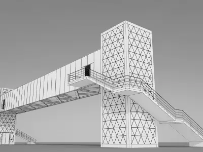 Pedestrian Bridge 3D model