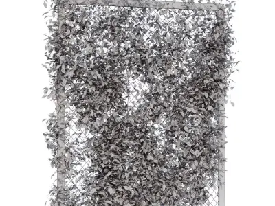 vertical plant fence partition set 654 3D model