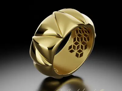 Celestial Harmony Ring 3D print model