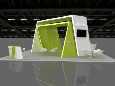 Booth Exhibition 3D model 3D Model Pack