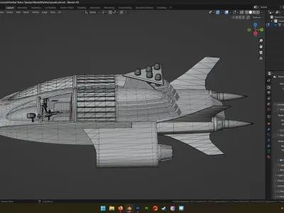 Panther Police Interceptor Speeder - Star Wars Low-poly 3D model