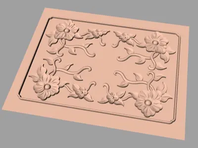 Woodworking CNC Router 3D Relief STL models used for artcam E449 3D model