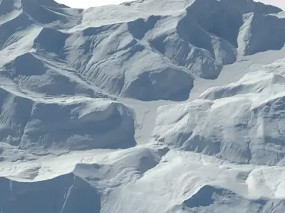 Snowy Terrain 6 3D model