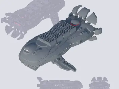Space Freighter Cetacia 3D print model
