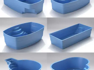 Swiming pool collection 3D Model Pack