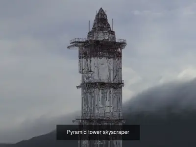 Fantasy Nile Egyptian Pyramid collection 3D Model Pack