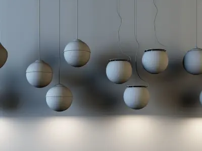 droplight lamp Low-poly 3D model