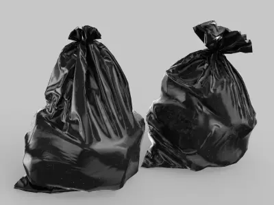 Garbage Bags Low Poly Low-poly 3D model