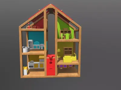 Dolls House Low-poly 3D model