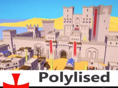 Polylised - Medieval Desert City Free low-poly 3D model