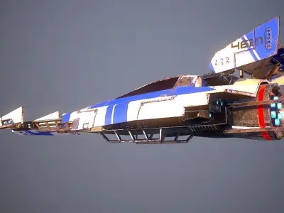 SciFi Dessert Racer LowPoly Low-poly 3D model