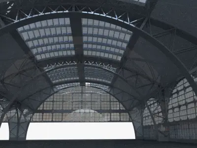 Industrial building 3D model