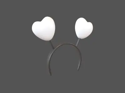 Heart Headband v1 003 Low-poly 3D model
