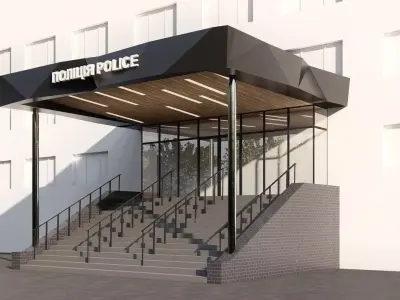 canopy porch  Entrance 3D model