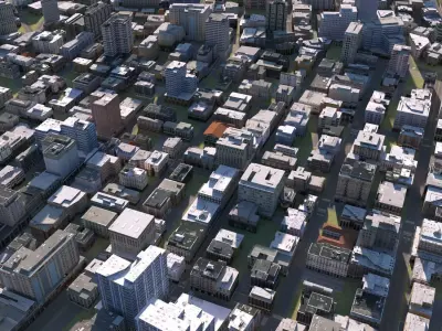 City 41 Low-poly 3D model