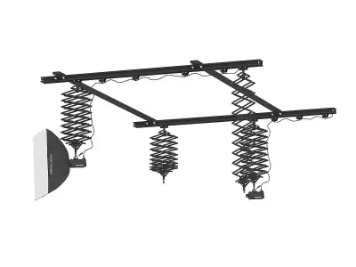 Ceiling Rail System 3D Model 3D model