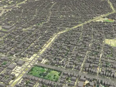 Cityscape New Orleans  Louisiana USA  3D model