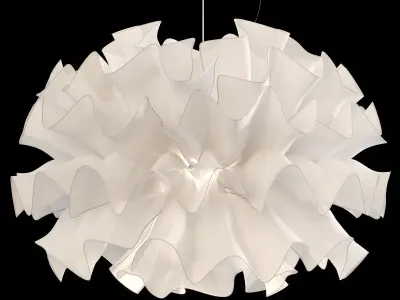 Fabric Shade Pendant Light 3D model