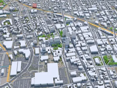 Tucson Downtown Arizona USA Low-poly 3D model