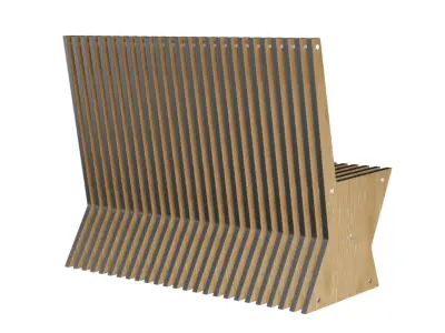 Modern parametric bench  3D model