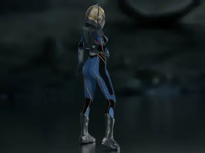  Meredith Vickers Prometheus Low-poly 3D model