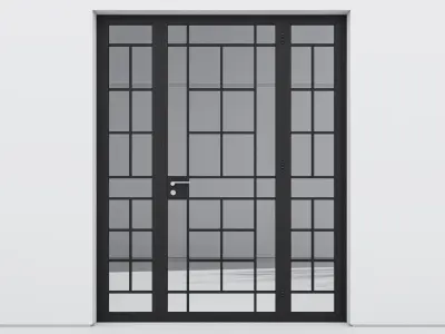 Aluminium door 72 3D model