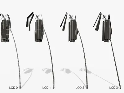 Coconut Palm Tree - Asset 3572H15 Low-poly 3D model