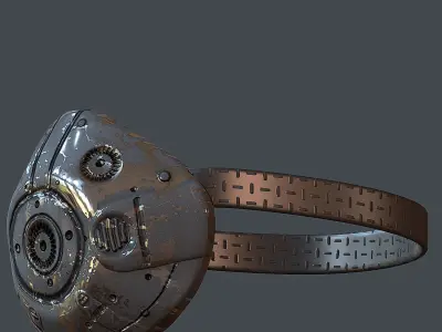 Gas mask helmet 3d model scifi Low-poly Low-poly 3D model