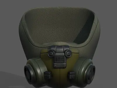 Gas mask helmet scifi fantasy armor hats military Low-poly  Low-poly 3D model
