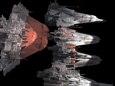 RED DRAGON Carrier Ships  3D model