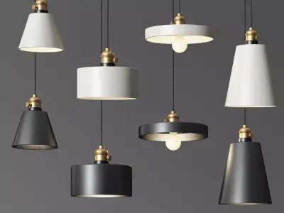 Pendant lamp shade silicone mold 3D model