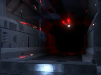 Dark Sci-Fi Corridor 3D model
